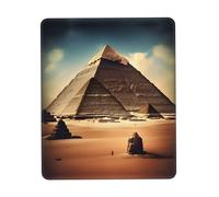 Dreaming of the Pyramids of Khufu - Tappetino per mouse in gomma ispessita, multicolore, 17,8 x 21,8 cm, per ufficio, gioco, studio e scrivania