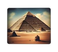 Dreaming of the Pyramids of Khufu - Tappetino per mouse quadrato con base in gomma antiscivolo, impermeabile, per ufficio, laptop, mouse wireless per casa, ufficio, viaggi, 20 x 26,2 cm