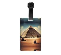 Dreaming of The Pyramids of Khufu - Targhetta per bagagli con nome, carta d'identità e copertura per la privacy, per valigie, borse e valigie