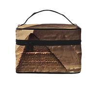 Dreaming of The Pyramids of Khufu - Trousse da viaggio per cosmetici da viaggio per uomini e donne, adatta per articoli da toeletta, Nero , Taglia unica
