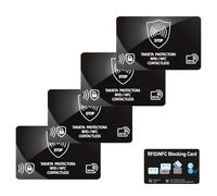 Dreaming Space RFID protection card - RFID security for portafogli con protezione rfid & wallet: Ideal porta carte shield (#1, 4pcs)