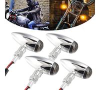 DREAMIZER 4 x Indicatori di Direzione Mini Frecce Fanali Impermeabile Antiurti per Moto Bobber Scooter Cruiser Quad Off Road.