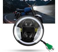 DREAMIZER 5,75" Faro Anteriore per Moto da Rotondo Omologato E con Luci DRL Abbaglianti/Anabbaglianti, Compatibile con Harley Sportster Iron 883 Indian Scout Triumph.