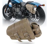 DREAMIZER Borse Moto Laterali in Pelle Borsa da Sella per Moto Universale con tasca per Borraccia Accessori per Moto Impermeabili Compatibile con Harley Honda Kawasaki Suzuki Yamaha