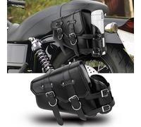 DREAMIZER Borse Moto Laterali in Pelle Sintetica Borsa da Sella Universale con tasca per Borraccia Accessori per Moto Impermeabili Compatibile con Harley Honda Kawasaki Suzuki Yamaha