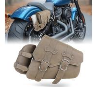 DREAMIZER Borse Moto Laterali in Pelle Sintetica Borsa da Sella Universale con tasca per Borraccia Accessori per Moto Impermeabili Compatibile con Harley Honda Kawasaki Suzuki Yamaha