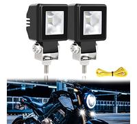 DREAMIZER Faretti LED Moto, 54W 6000K Moto Supplementari Luce Ausiliaria, Motocicletta Lampada Antinebbia Compatibile con Jeep Wrangler R1200GS ATV UTV Off Road Trucks Buggy, IP68 impermeabile