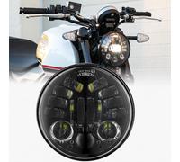 DREAMIZER Faro LED per Moto da 5,75 pollici Omologato con Indicatore di Direzione Luce DRL Compatibile con Harley Dyna Softail Sportster Nightster 48 Iron 883 1200 Wide Glide Low Rider Night Rod
