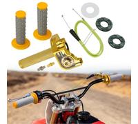 DREAMIZER Kit Comando Gas Rapido 22mm 7/8", Corpo Acceleratore in Lega Alluminio CNC con Grip e Cavo Gas Incluso, Risposta Istantanea, per Pit Bike Dirt Bike Scooter CRF KLX SSR TTR 50-250cc