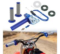 DREAMIZER Kit Comando Gas Rapido 22mm 7/8", Corpo Acceleratore in Lega Alluminio CNC con Grip e Cavo Gas Incluso, Risposta Istantanea, per Pit Bike Dirt Bike Scooter CRF KLX SSR TTR 50-250cc