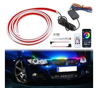 DREAMIZER Luci e barre al neon per Auto, 150cm Luci Diurne LED Auto, 12V Striscia LED per Auto, 16 Milioni di Colori Scansione Dinamica strisce Luce esterna per 4x4 SUV Pickup Camion (Colorato)