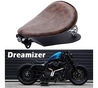 DREAMIZER Pelle Sella Bobber in Moto, Retro Sedile Singolo per Moto Con piastra di base per staffa a molla per Sportster XL883 1200 48 Chopper personalizzato