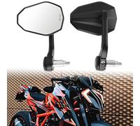 DREAMIZER Specchietti per Moto Omologati E9 Universali, Specchietti Retrovisori per Moto Regolabili 360° 7/8" 22mm Compatibili con Honda Kawasaki Suzuki Yamaha Cruiser Scooter ATV