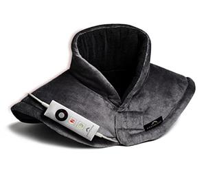 Dreamland Revive Me - Cuscino termico per collo e spalle, grigio, riscaldamento rapido, temperatura regolabile in 3 ore, spegnimento automatico di sicurezza, lavabile in lavatrice, specifico per collo
