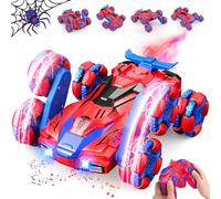 Dreamlania 6WD Macchina Telecomandata per Bambini, Monster Truck Giochi Bambini 3-10 Anni, Con luce LED, Musica e Spray, Regalo Bambino 3-12 Anni, Auto RC Giocattoli Bambino 3 4 5 6 7 8 Anni