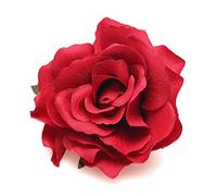 DreamLily Clip per capelli a forma di rosa con ballerina di flamenco BC10 (grande rosso)