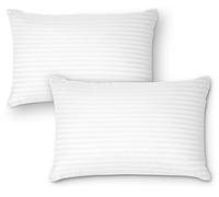 DreamNorth, set di 2 cuscini per il letto in gel di alta qualità, collezione Home + Hotel, in cotone, antiacari e ipoallergenici, ideali per chi dorme su un lato e sulla schiena Queen