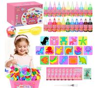 Dreamon Aqua Gelz Set 3D 53PCS Magic Jelly Set Rosa con 22 Gel Colorati e 16
