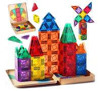 Dreamon Costruzioni Magnetiche Per Bambini 60 Pezzi Magnetic Tiles Giochi Magnetici Per Bambini In Scatola Di Latta Costruzione Montessori Giocattolo Regalo Per 3 4 5 6 7