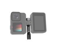 Dreampick VIX Supporto Vertical mount Alluminio 90° gradi per due Gopro Hero 12-11-10-9-8-7-6-5-4, per Insta 360, per DJI osmo Action camera accessorio verticale doppio per flash e accessori