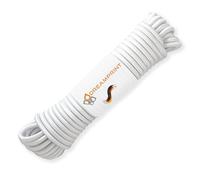 Dreamprint Corda espandibile, 30 m, colore bianco, 4 mm, diametro - corda in gomma, corda elastica per interni ed esterni, resistente alle intemperie e allo strappo, ideale per il fissaggio del