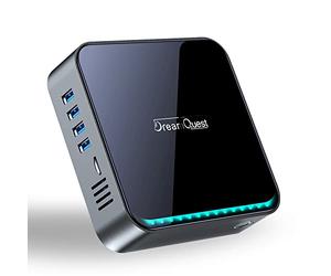 DreamQuest Mini PC Intel Alder Lake N95 (fino a 3,4 GHz) 16 GB RAM 512 GB M.2 SSD, Mini PC desktop USB 3.2/BT5.0/WiFi 5/4k HDMI Adatto per uffici commerciali