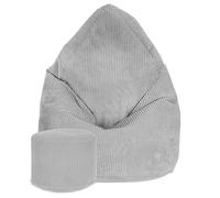 DreamRoots Bean Bag Chair Pouf Poltrona Sacco in Velluto Morbido con Poggiapiedi e Fodera Rimovibile Taglia M 80x80x120 cm