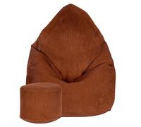 DreamRoots Bean Bag Chair Pouf Poltrona Sacco in Velluto Morbido con Poggiapiedi e Fodera Rimovibile Taglia M 80x80x120 cm