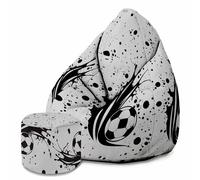 DreamRoots Pouf per adulti con imbottitura, 80 x 80 x 120 cm, tessuto Oxford 220 g/m2, impermeabile, pouf con schienale e sgabello e rivestimento, cuscino per il pavimento, Chill Sack