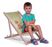 DreamRoots Sdraio Pieghevole Bambini 130kg - Sedia Pieghevole - Sdraio Legno Di Faggio - Sediolina Mare Bambini 100% poliestere 220 g/m2