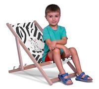 DreamRoots Sdraio Pieghevole Bambini 130kg - Sedia Pieghevole - Sdraio Legno Di Faggio - Sediolina Mare Bambini 100% poliestere 220 g/m2