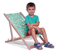 DreamRoots Sdraio Pieghevole Bambini 130kg - Sedia Pieghevole - Sdraio Legno Di Faggio - Sediolina Mare Bambini 100% poliestere 220 g/m2