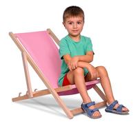 DreamRoots Sdraio Pieghevole Bambini 130kg - Sedia Pieghevole - Sdraio Legno Di Faggio - Sediolina Mare Bambini 100% poliestere 220 g/m2