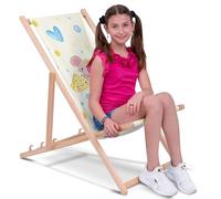 DreamRoots Sdraio Pieghevole Bambini 130kg - Sedia Pieghevole - Sdraio Legno Di Faggio - Sediolina Mare Bambini 100% poliestere 220 g/m2