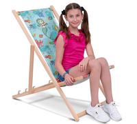 DreamRoots Sdraio Pieghevole Bambini 130kg - Sedia Pieghevole - Sdraio Legno Di Faggio - Sediolina Mare Bambini 100% poliestere 220 g/m2
