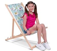 DreamRoots Sdraio Pieghevole Bambini 130kg - Sedia Pieghevole - Sdraio Legno Di Faggio - Sediolina Mare Bambini 100% poliestere 220 g/m2