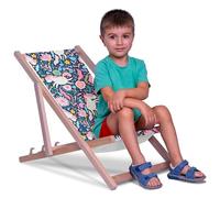 DreamRoots Sdraio Pieghevole Bambini 130kg - Sedia Pieghevole - Sdraio Legno Di Faggio - Sediolina Mare Bambini 100% poliestere 220 g/m2