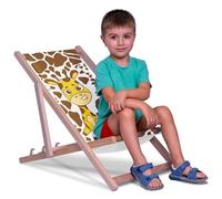DreamRoots Sdraio Pieghevole Bambini 130kg - Sedia Pieghevole - Sdraio Legno Di Faggio - Sediolina Mare Bambini 100% poliestere 220 g/m2