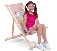 DreamRoots Sdraio Pieghevole Bambini 130kg - Sedia Pieghevole - Sdraio Legno Di Faggio - Sediolina Mare Bambini 100% poliestere 220 g/m2