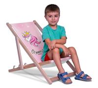 DreamRoots Sdraio Pieghevole Bambini 130kg - Sedia Pieghevole - Sdraio Legno Di Faggio - Sediolina Mare Bambini 100% poliestere 220 g/m2