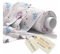 DreamRoots Stoffa cotone al metro - Tessuti a metraggio bambini - Tessuto al metro - Tessuto cotone - Stoffe per cucito creativo 160cm x 5M