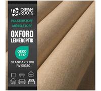 DreamRoots Tessuto Impermeabile al metro 160 cm, 220 g/m² 600D, Stoffa a Metro per Cuscini Esterni - Desert sand metro lineare