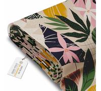 DreamRoots Tessuto Impermeabile al metro 160 cm Larghezza, 220 g/m² 600D, Stoffa per Cuscini Esterni - Collage Floral metro lineare