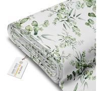 DreamRoots Tessuto Impermeabile al metro 160 cm Larghezza, 220 g/m² 600D, Stoffa per Cuscini Esterni - Eucalyptus Leaves metro lineare