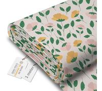 DreamRoots Tessuto Impermeabile al metro 160 cm Larghezza, 220 g/m² 600D, Stoffa per Cuscini Esterni - Flower Market 1M