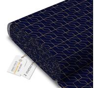 DreamRoots Tessuto Impermeabile al metro 160 cm Larghezza, 220 g/m² 600D, Stoffa per Cuscini Esterni - Gold Luxury Pattern 2M