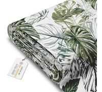 DreamRoots Tessuto Impermeabile al metro 160 cm Larghezza, 220 g/m² 600D, Stoffa per Cuscini Esterni - Monstera Green Leaf metro lineare