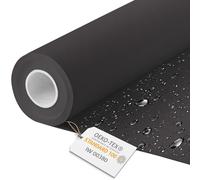 DreamRoots Tessuto Impermeabile al metro 160 cm Larghezza, 220 g/m² 600D, Stoffa per Cuscini Esterni - Nero metro lineare