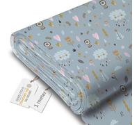 DreamRoots Tessuto Impermeabile al metro 160 cm Larghezza, 220 g/m² 600D, Stoffa per Cuscini Esterni - The weather is Good 1M