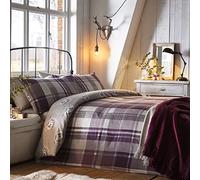 DREAMS AND DRAPES sogni e tende set copripiumino, 100% cotone, prugna, king